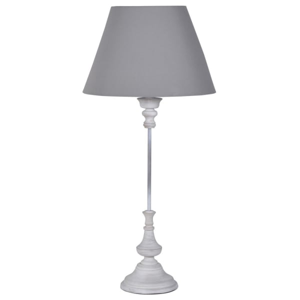 Cornucopia Worcester Coach House thin wood lamp with shade, featuring a sleek design and natural wood finish.
