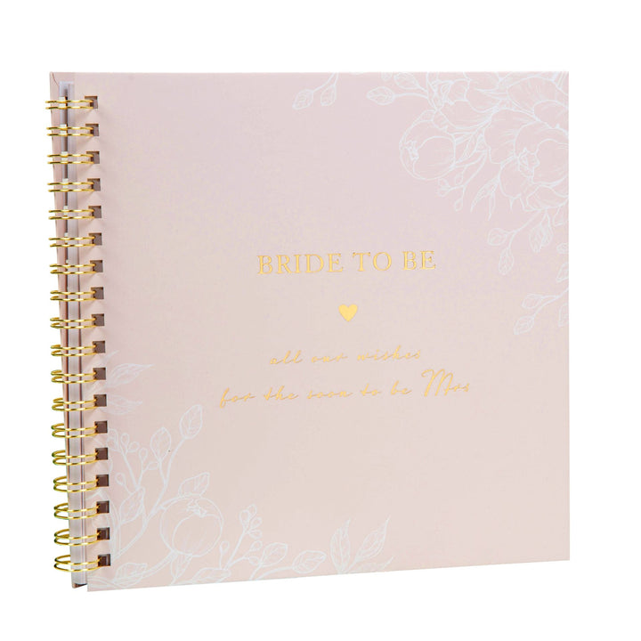 Bride to Be Hen Guest Book by Widdop &amp; Co, featuring elegant floral design and space for guests to leave messages at the wedding celebration.