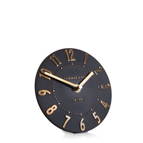 Cornucopia Home and Gift 6-inch Mulberry Mantel Clock with Onyx finish, vintage-inspired decor for classic living spaces.