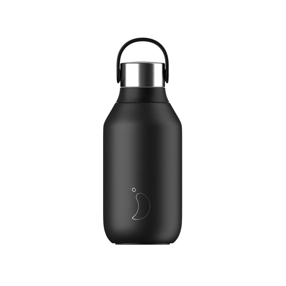 Cornucopia Home and Gift Abyss Black Series 2 Chillys 350ml stainless steel bottle with matte black finish