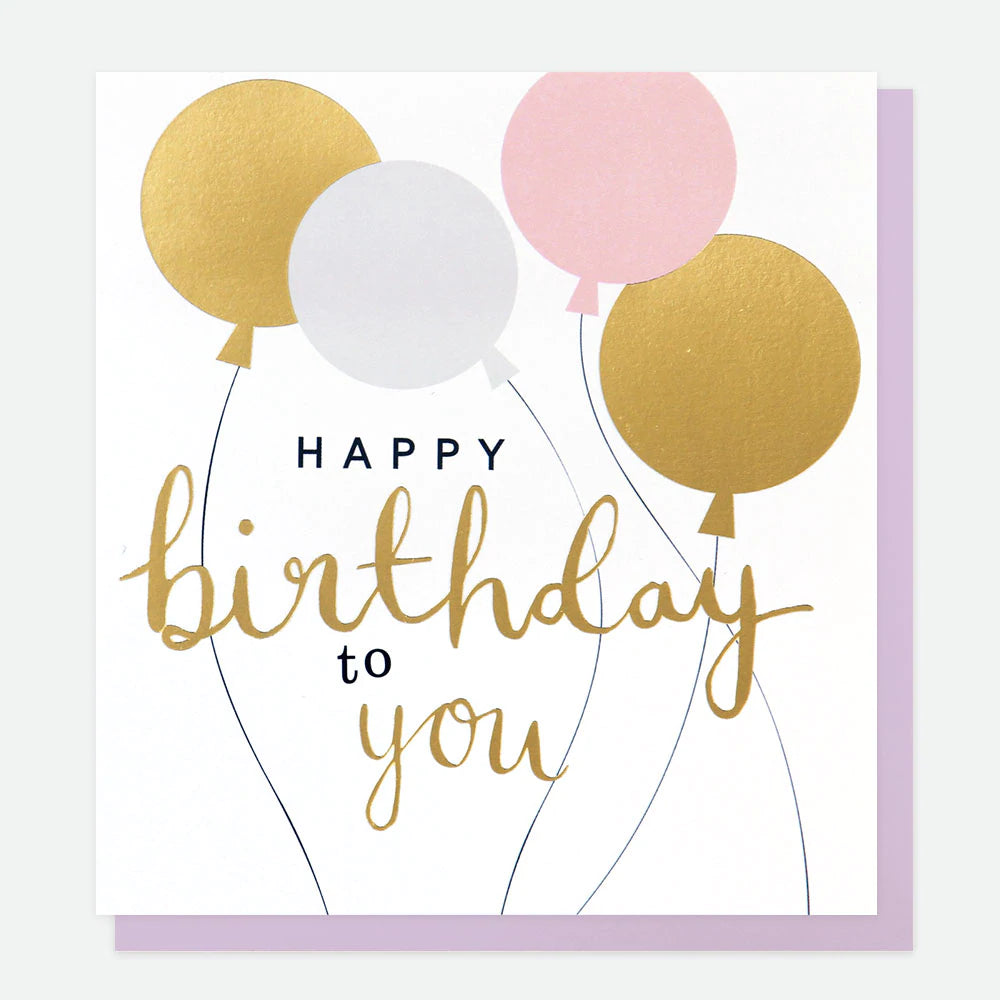 Caroline Gardner birthday greeting card with colorful floral design, perfect for celebrating special occasions.