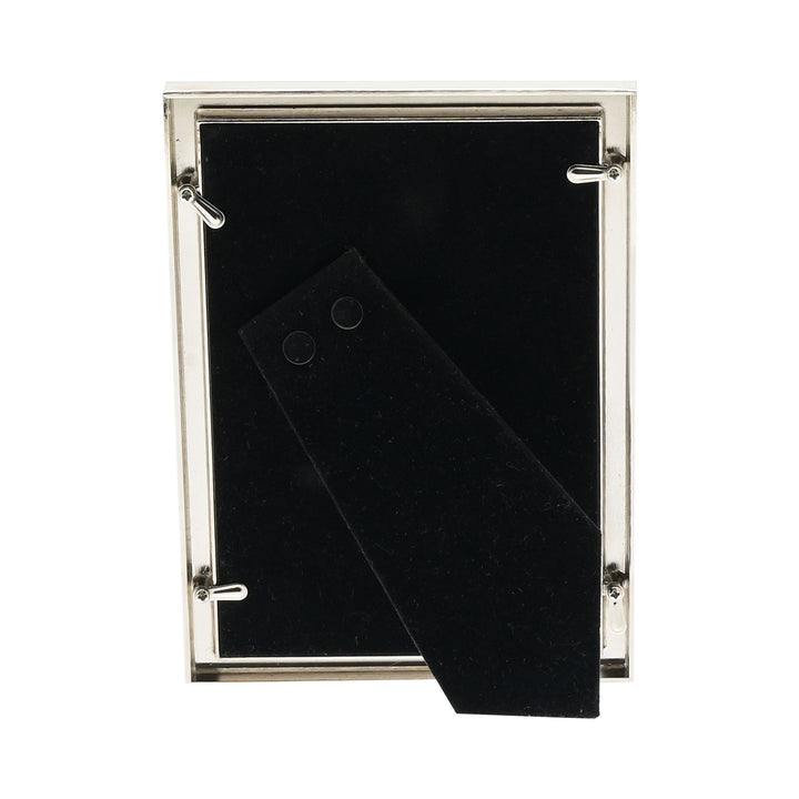 Metal and mother of pearl photo frame by Widdop &amp; Co, featuring elegant design from Cornucopia Home and Gift.