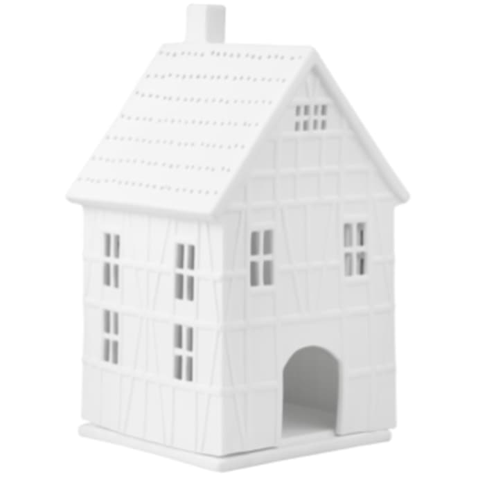 Radër half-timbered tea light house by Cornucopia Home and Gift, featuring a charming, vintage-style design with detailed wood accents.
