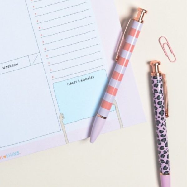 Close-up of Rosie Made a Thing Leopardy Pen featuring a stylish leopard print design by Cornucopia Home and Gift.
