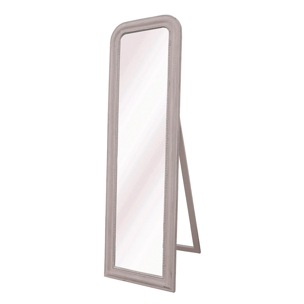 Vintage Grand Illusions floor-standing mirror with ornate frame, showcasing classic design and elegant craftsmanship.