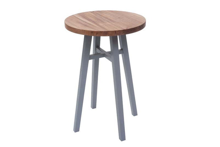 All-natural Tenby 40cm round table by Cornucopia Home, featuring a sleek wooden surface and sturdy design.